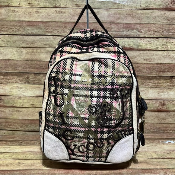 Juicy Couture Handbags - Juicy Couture Pink Velvet Y2K Backpack